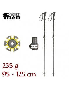 stelvio s (95-125cm) - bastones regulables 2 tramos - ski trab