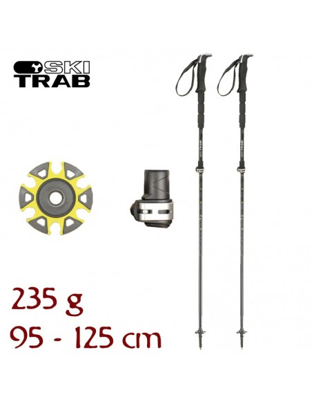 stelvio s (95-125cm) - bastones regulables 2 tramos - ski trab