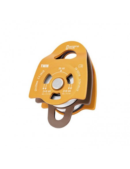 twin roll (orange) - polea doble - singing rock