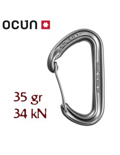 hawk wire gris - mosquetón alambre pequeño y ligero - ocun