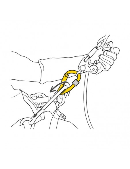 rollclip z screw lock - mosquetón con polea - petzl