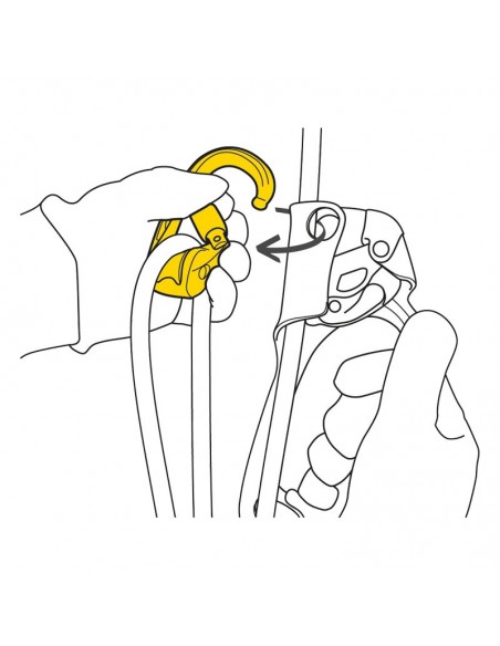 rollclip z triact-lock - mosquetón con polea - petzl