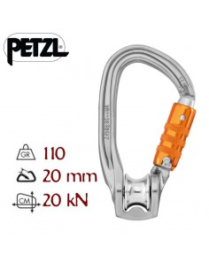 rollclip z triact-lock - mosquetón con polea - petzl