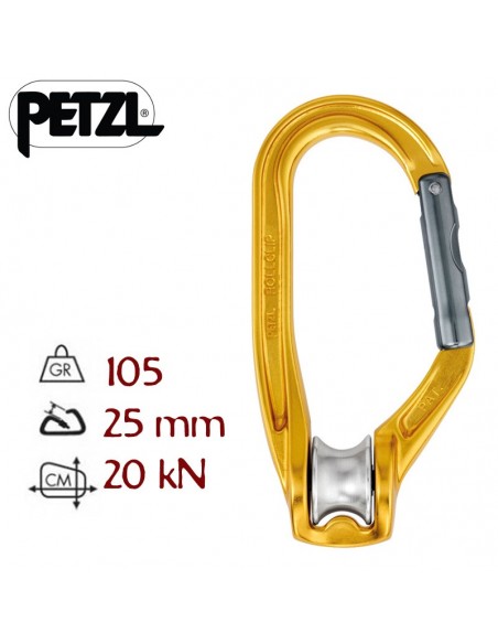 rollclip a sin bloqueo - mosquetón con polea - petlz
