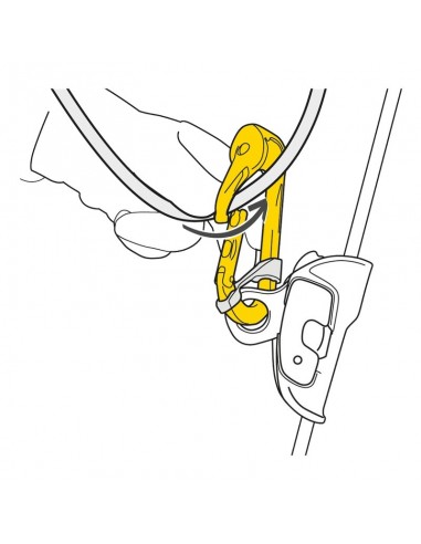 rollclip a triact-lock - mosquetón con polea - petzl