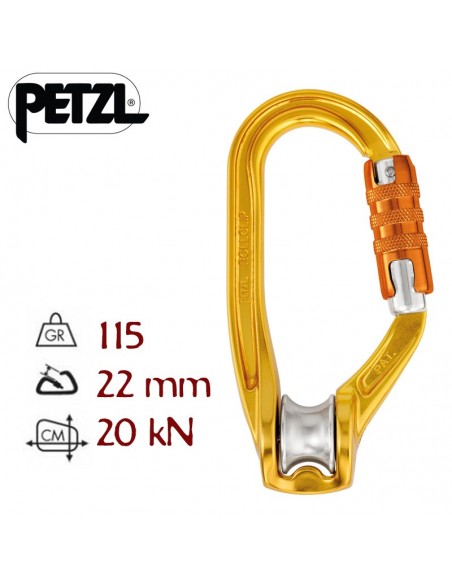rollclip a triact-lock - mosquetón con polea - petzl