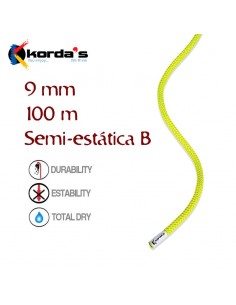 dana 9 barrancos (100m) - cuerda semiestática tipo b - korda's
