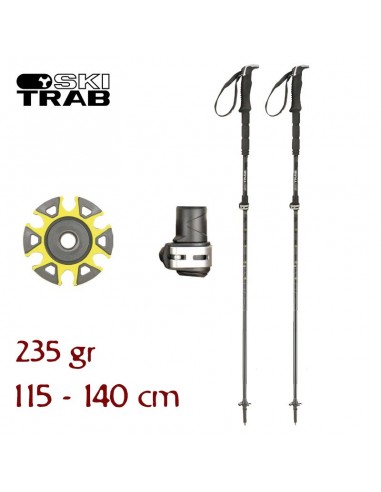 stelvio w (115-140cm) - bastones regulables 2 tramos - ski trab