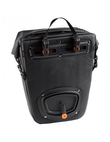 road master roll-it waxed (black) - bolsa para bicicleta 18+4l - vaude