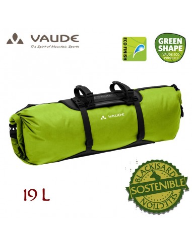 trailfront (black/green) - bolsa impermeable de 19l - vaude