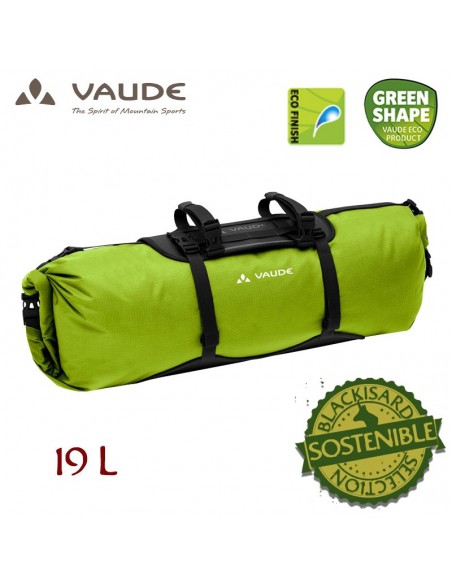 trailfront (black/green) - bolsa impermeable de 19l - vaude
