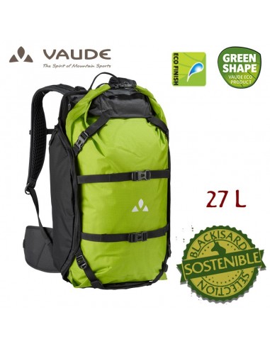 trailpack (black/green) - mochila para bicicleta de 27l - vaude