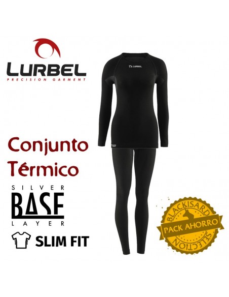 pack alaska women - camiseta y malla térmica de mujer - lurbel