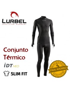 pack volcano (dark grey) - camiseta y malla térmica extrema con idt - lurbel