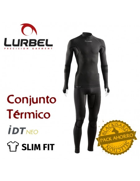 pack volcano (dark grey) - camiseta y malla térmica extrema con idt - lurbel