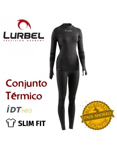 pack volcano women (dark grey) - camiseta y malla térmica extrema con idt para mujer - lurbel