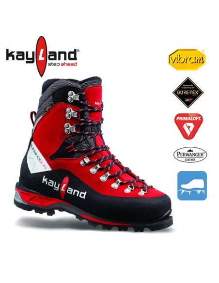 super ice evo (black/red) - botas de alpinismo - kayland