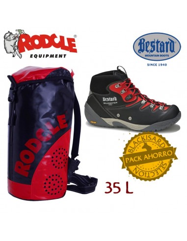 pack wild water pro + gorgonchon rojo - bota para aguas bravas + petate - bestard