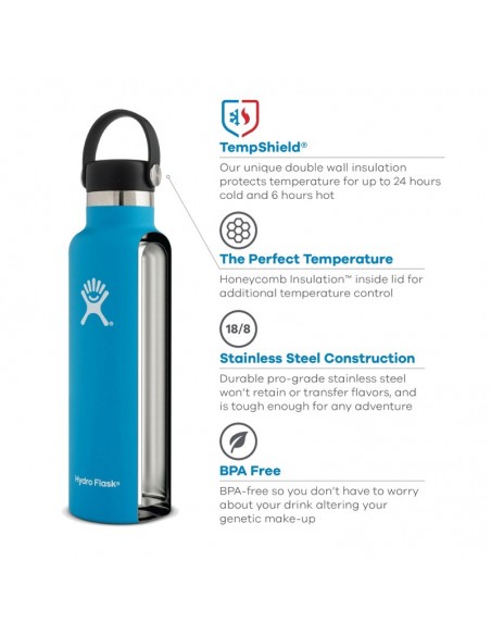 standard mouth bottle 21 oz (spearmint) - termo doble pared acero inoxidable - hydroflask