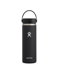 wide mouth with flex cap 20 oz (black) - termo doble pared acero inoxidable - hydroflask 2