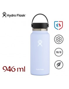 wide mouth with flex cap 32 oz (fog) - termo doble pared acero inoxidable - hydroflask