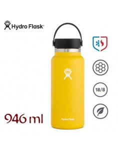 wide mouth with flex cap 32 ox (sunflower) - termo doble pared acero inoxidable - hydroflask