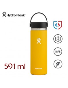 wide mouth with flex cap 20 oz (sunflower) - termo doble pared acero inoxidable - hydroflask