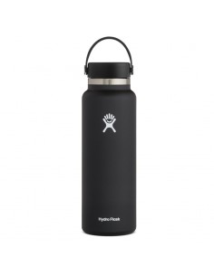 wide mouth with flex cap 40 oz (black) - termo doble pared acero inoxidable - hydroflask 2