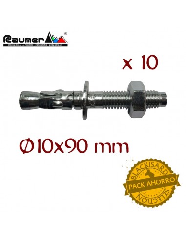 pack 10 parabolt zincado 10 x 90 mm - raumer