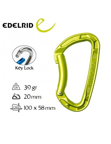 Mosquetón Pure Keylock Curvo de Edelrid (color)