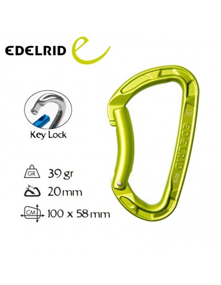 Mosquetón Pure Keylock Curvo de Edelrid (color)