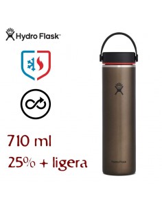 wide mouth light weight 24 oz (obsidian) - termo doble pared acero inoxidable - hydroflask