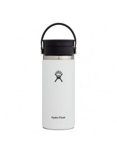 wide mouth with flex sip lid 16 oz (white) - termo acero inoxidable - hydroflask 2