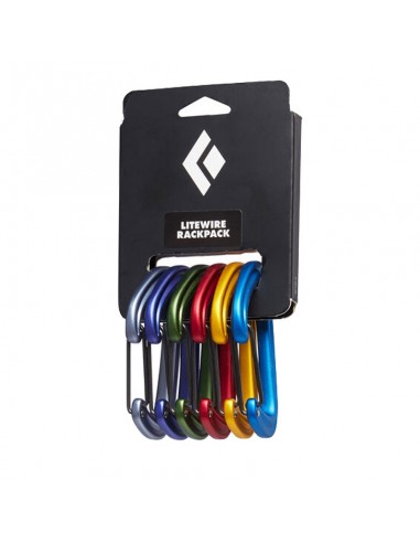 litewire rackpack - pack 6 mosquetones colores - black diamond