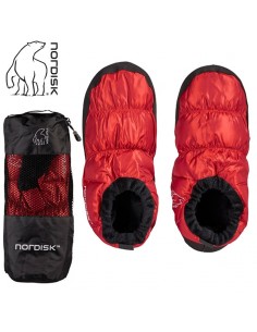 mos down shoes (red) - zapatillas descanso de pluma - nordisk