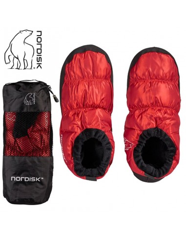 mos down shoes (red) - zapatillas descanso de pluma - nordisk