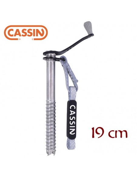 rocket plus 19 cm - tornillo de hielo con cinta de dyneema - cassin