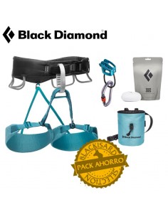 momentum woman package (aqua verde) - pack arnés y complementos - black diamond
