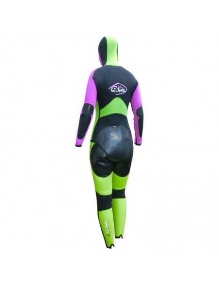 luna (negro/ fucsia / verde) - traje neopreno mujer para barrancos - seland