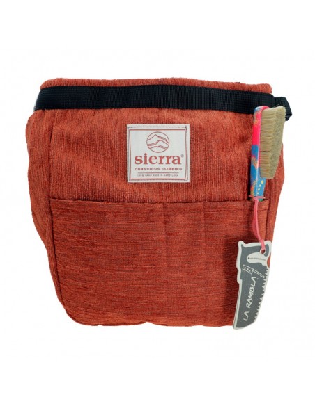 solid bucket orange - bolsa magnesio para boulder - sierra