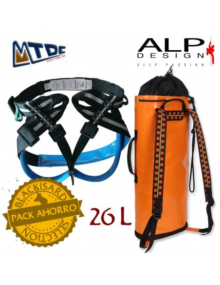 pack arnés varonia + petate punteros 26l - mtde / alp design