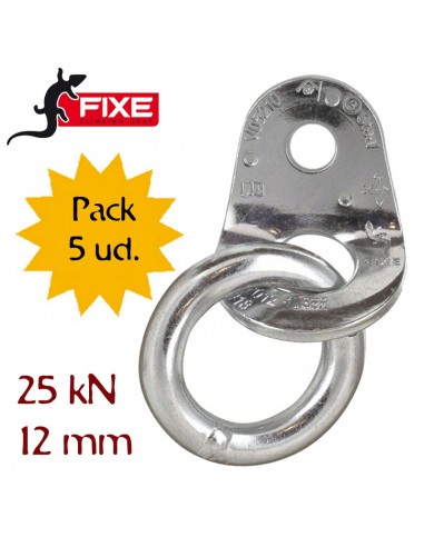 pack 5 plaquetas con anilla bicromatada 12 mm - fixe