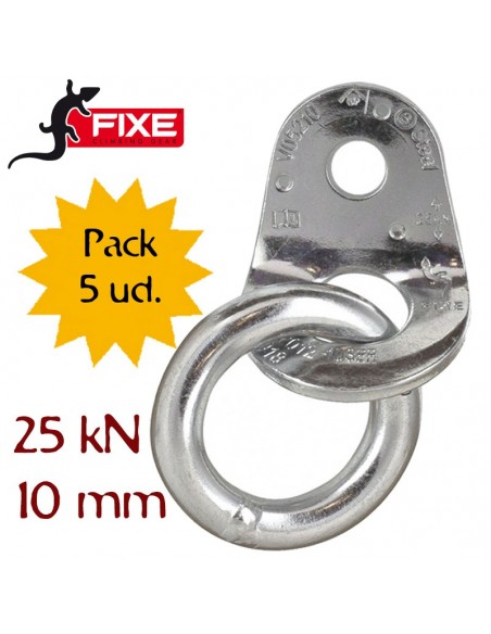 pack 5 plaquetas con anilla bicromatada 10 mm - fixe