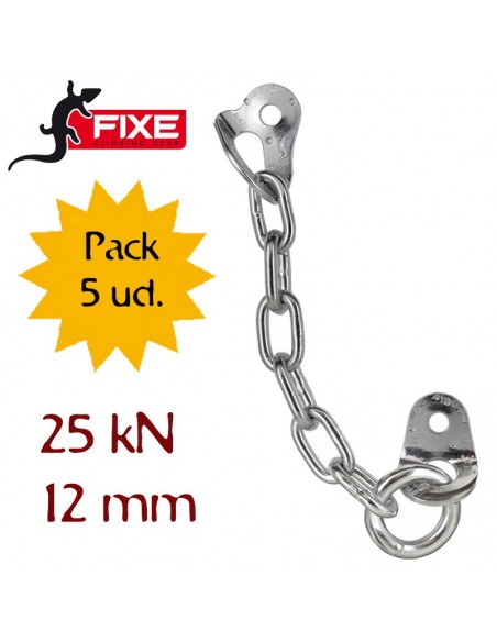 pack 5 reunión d acero zincado d12mm - fixe