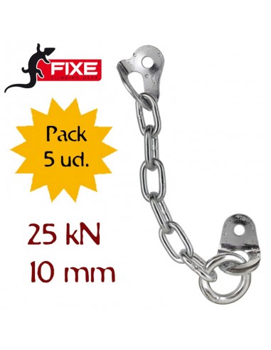 pack 5 reunión d acero zincado d10mm - fixe