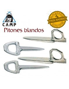 pack 5 pitones blandos para caliza - camp