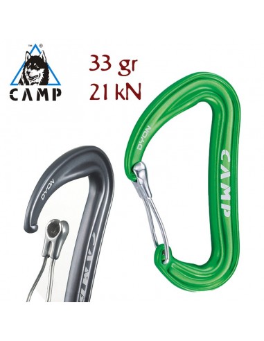 dyon (green) - mosquetón superligero con anti-enganche - camp