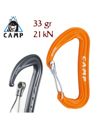 dyon (orange) - mosquetón superligero con anti-enganche - camp