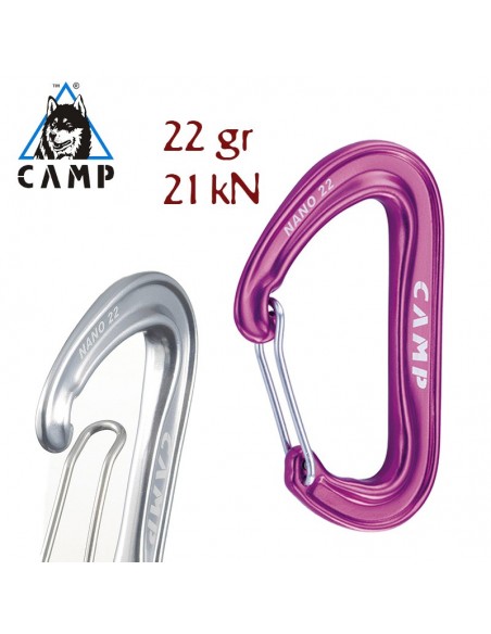 nano 22 (purple) - mosquetón pequeño y ultraligero - camp