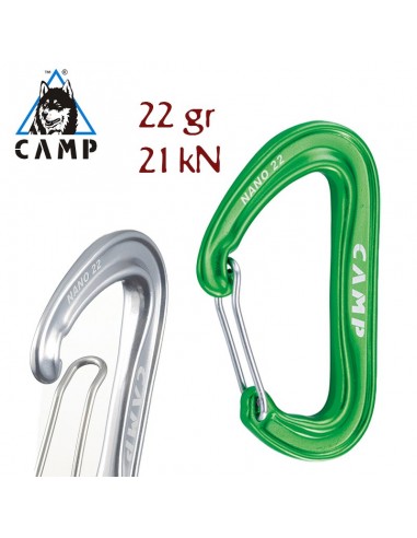 nano 22 (green) - mosquetón pequeño y ultraligero - camp